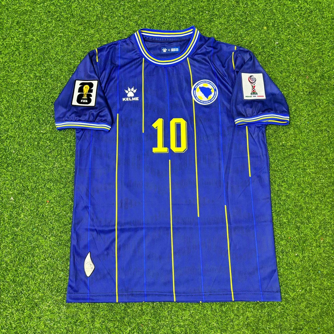 Bosnia and Herzegovina World Cup 2026 Ermedin Demirovic Blue Football Jersey