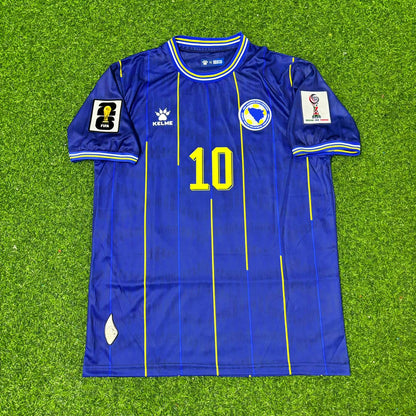 Bosnia and Herzegovina World Cup 2026 Ermedin Demirovic Blue Football Jersey