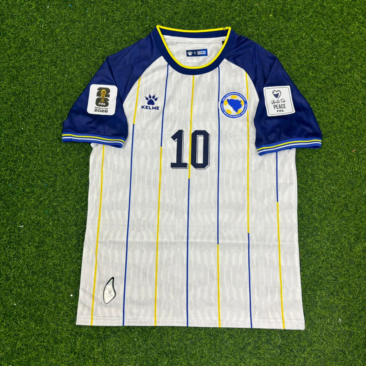 Bosnia and Herzegovina World Cup 2026 Ermedin Demirovic White Football Jersey
