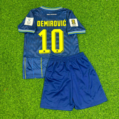 Ermedin Demirovic Bosnia and Herzegovina 2026 World Cup Blue Kids Football Jersey