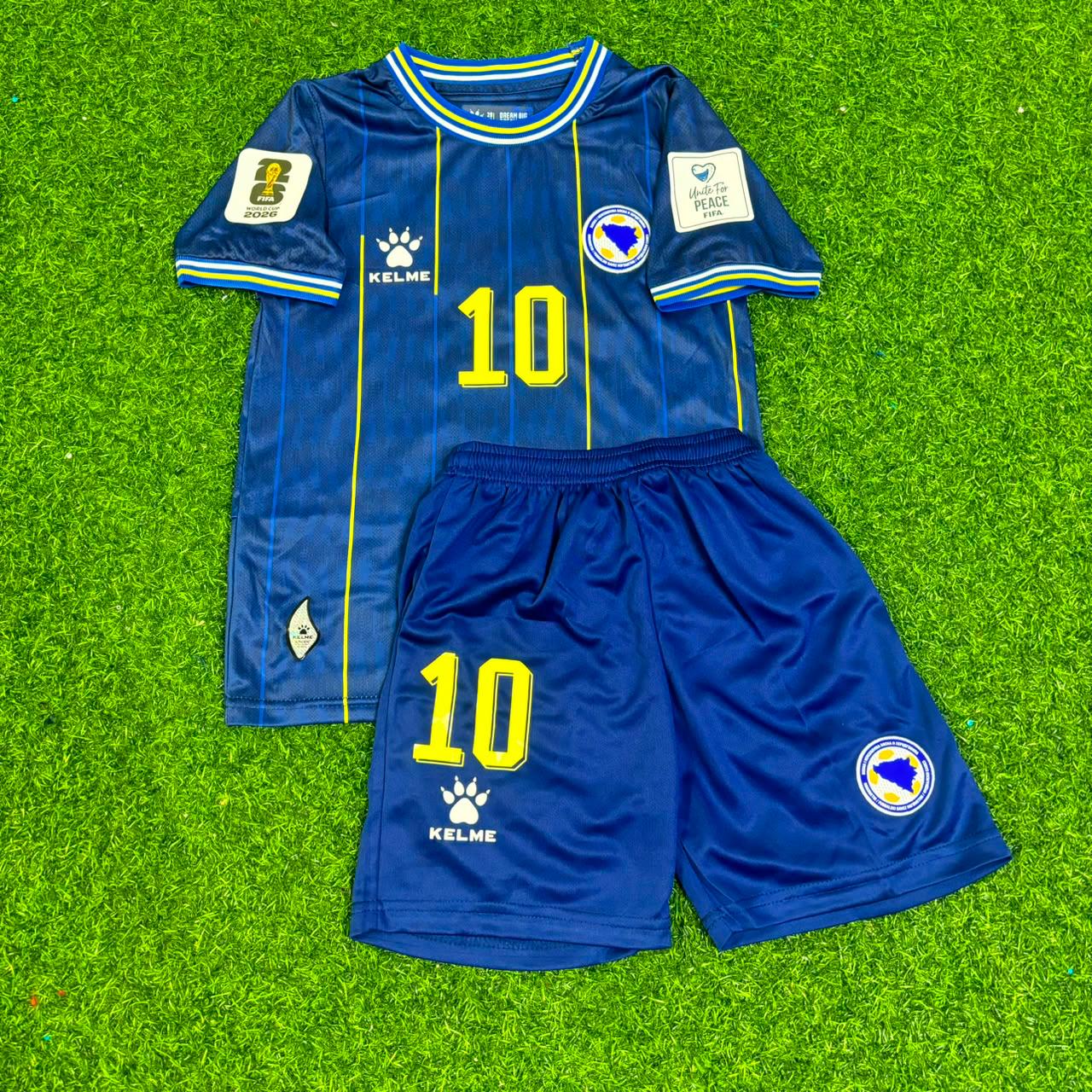 Ermedin Demirovic Bosnia and Herzegovina 2026 World Cup Blue Kids Football Jersey