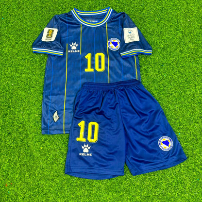 Ermedin Demirovic Bosnia and Herzegovina 2026 World Cup Blue Kids Football Jersey