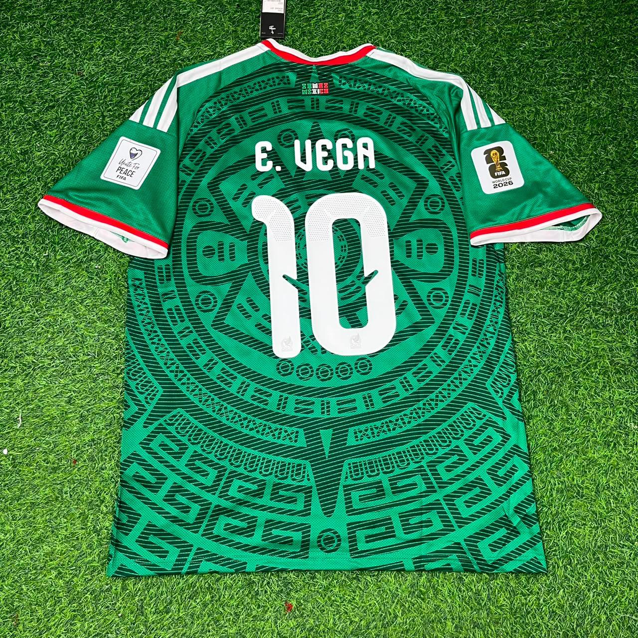 Mexico World Cup 2026 Ernesto Alexis Vega Home Green Football Jersey