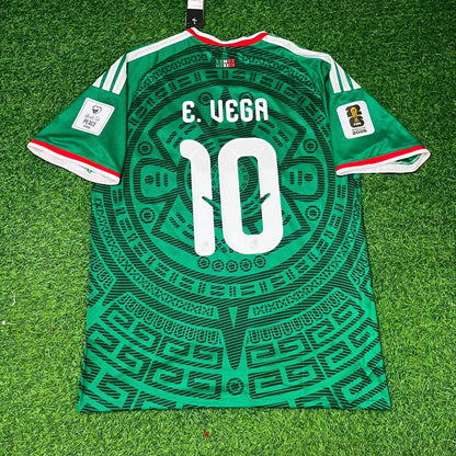 Mexico World Cup 2026 Ernesto Alexis Vega Home Green Football Jersey