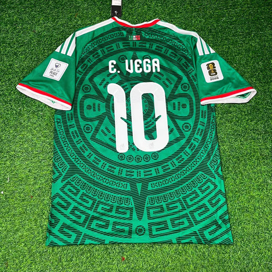 Mexico World Cup 2026 Ernesto Alexis Vega Home Green Football Jersey