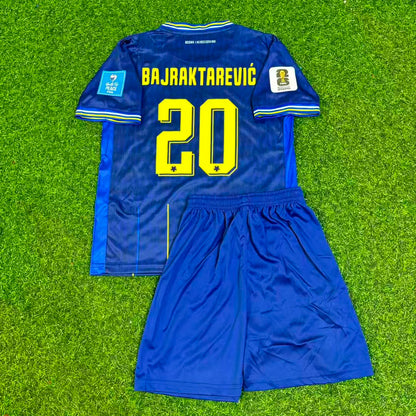 Bosnia and Herzegovina World Cup 2026 Esmir Bajraktarević Dark Blue Kids Football Jersey