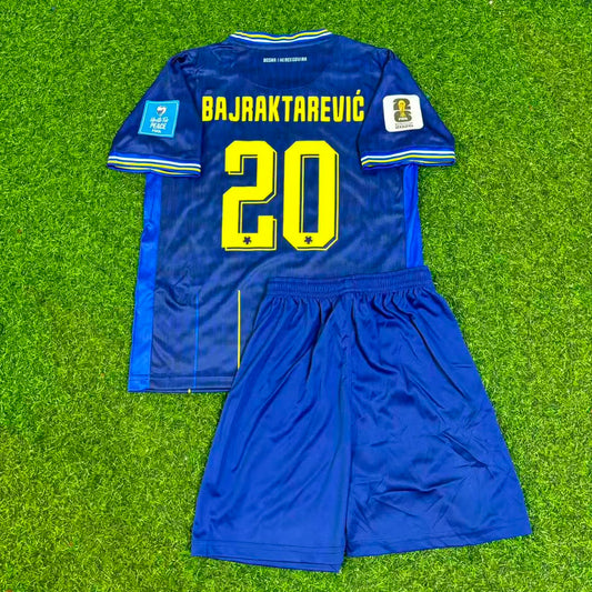 Bosnia and Herzegovina World Cup 2026 Esmir Bajraktarević Dark Blue Kids Football Jersey