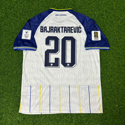Bosnia and Herzegovina World Cup 2026 Esmir Bajraktarević Away White Football Jersey