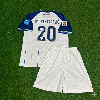 Bosnia and Herzegovina World Cup 2026 Esmir Bajraktarević Away White Kids Kit Football Jersey