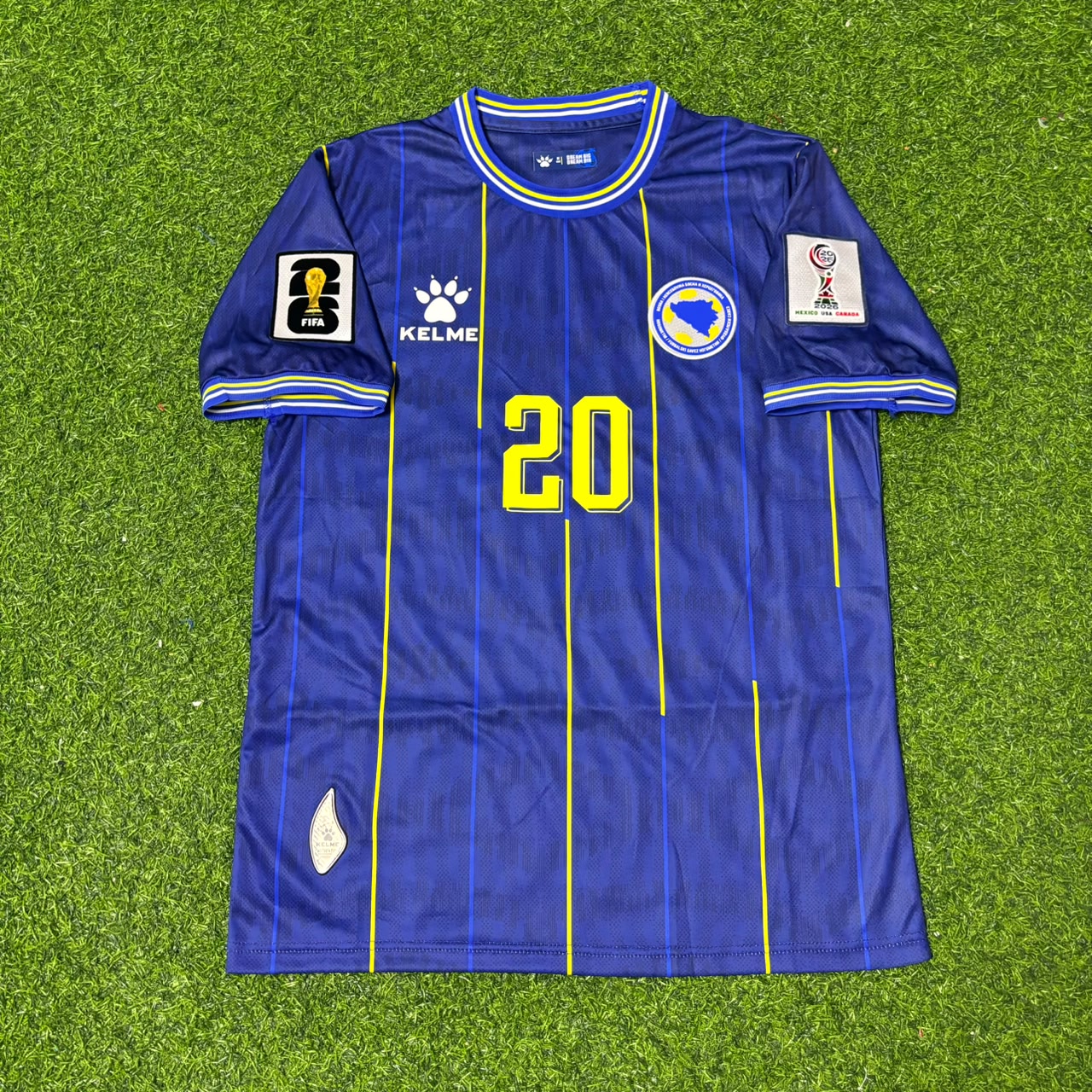 Bosnia and Herzegovina World Cup 2026 Esmir Bajraktarević Dark Blue Football Jersey
