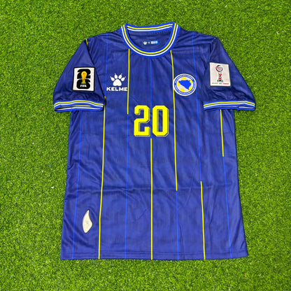 Bosnia and Herzegovina World Cup 2026 Esmir Bajraktarević Dark Blue Football Jersey