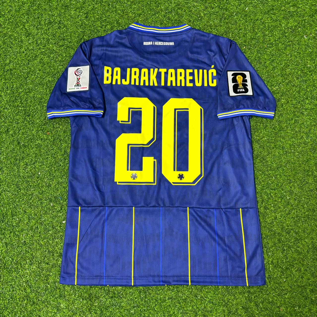 Bosnia and Herzegovina World Cup 2026 Esmir Bajraktarević Dark Blue Football Jersey