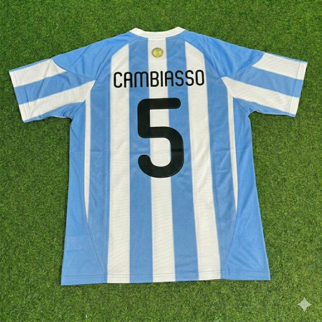 Argentina World Cup 2010 Esteban Cambiasso 5- Retro Football Jersey
