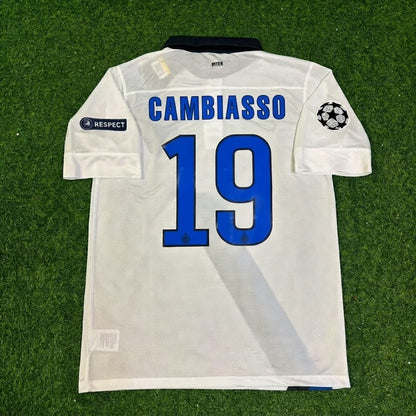 Estaban Cambiasso #19 Inter 2011-2012 White Away Football Jersey