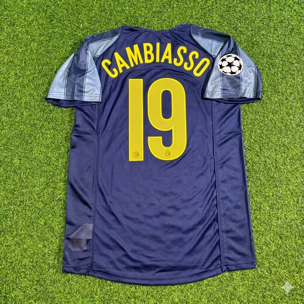 Esteban Cambiasso #19 Inter Milan 2004/05 Retro Football Jersey Kit