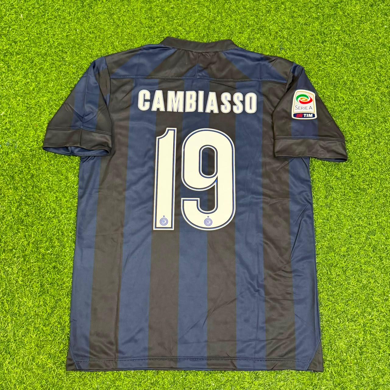 Esteban Cambiasso Inter Milan 2013–2014 Home Retro Football Jersey