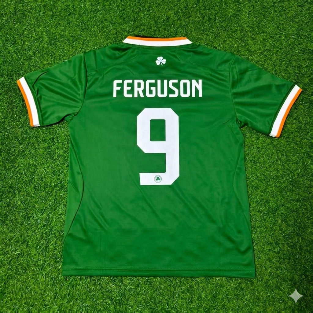Evan Ferguson #9 Ireland 2026 Green Football Jersey
