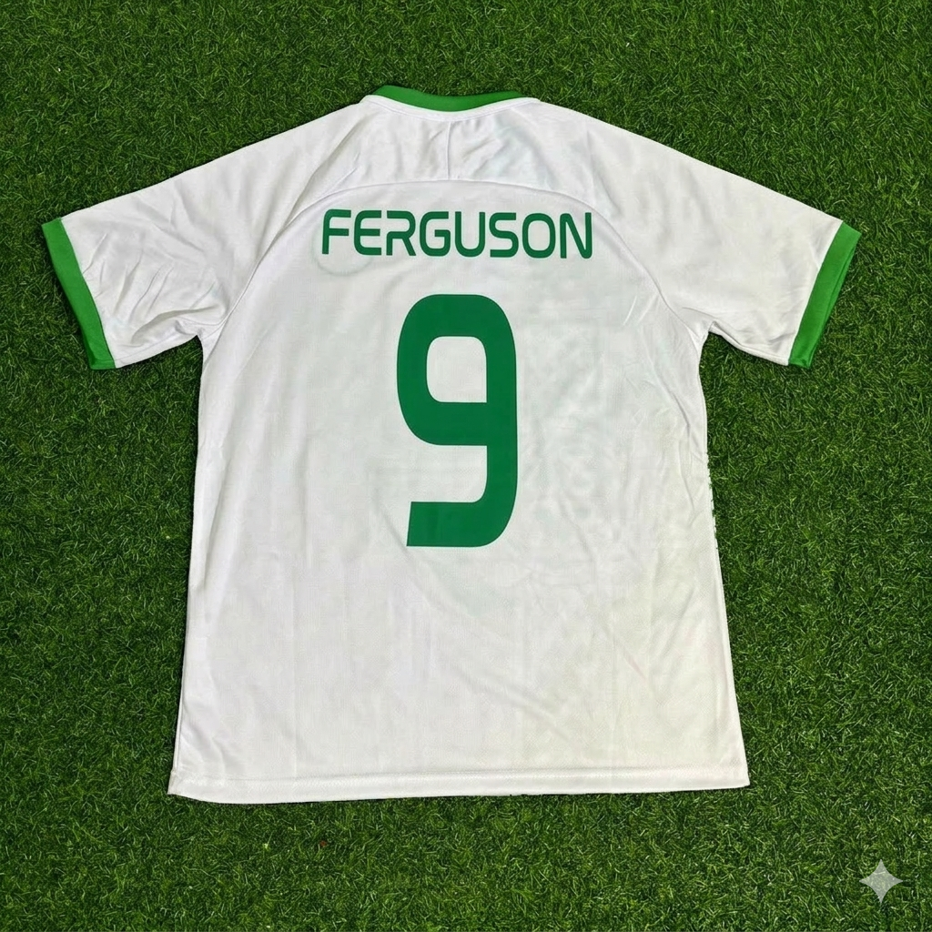 Evan Ferguson 9- Ireland Vintage Special Edition White Football Jersey Collection