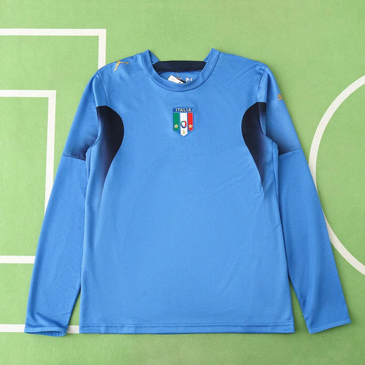 Season Italy 2006 Home Blue Retro Jersey Trikot Soccer Kit