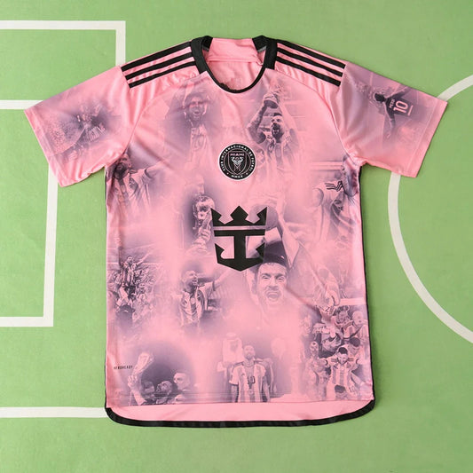 Inter Miami Lionel Messi Pink Special Commemorative T-Shirt Trikot Trikot Maillot Camiseta Voetbaltrui