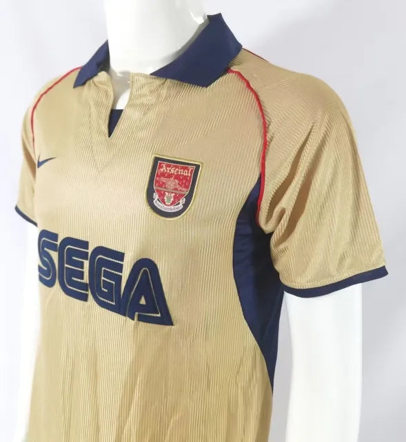 Arsenal 2001 2002 Retro Golden Football Jersey