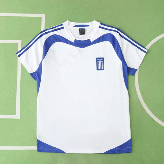 2004 Greece EURO Final White Retro Home Kit Jersey Soccer Kit