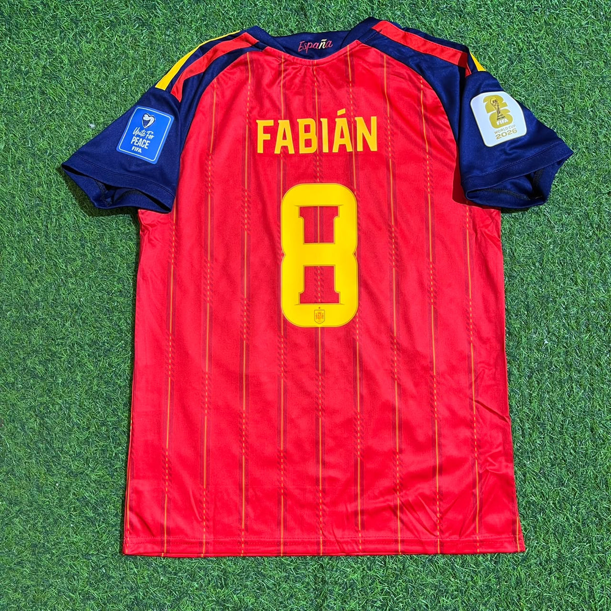 Spain World Cup 2026 Fabian Ruiz #8 Home Kids Football Jersey