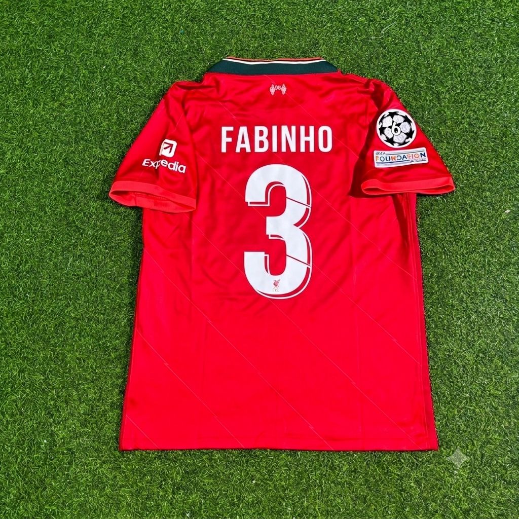 Fabinho #3 Liverpool 2022 Champions League Final Home Retro Football Jersey Kit