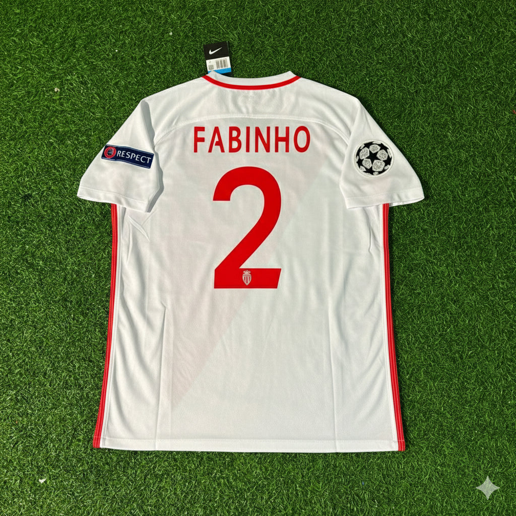 Fabinho Monaco 2016/17 Champions League Retro Football Jersey