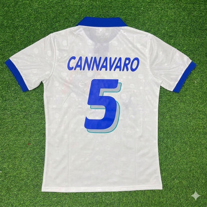 Fabio Cannavaro Italy White Retro Football Jersey