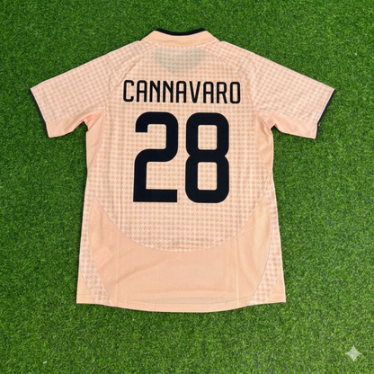 Fabio Cannavaro 28 Juventus Away Retro Football Jersey Kit