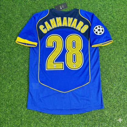 Fabio Cannavaro Juventus 2004-2005 Blue Retro Jersey | Kit | Trikot | Maillot Soccer Shirt