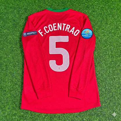 Portugal EURO 2012 Fábio Coentrão #5 Long Sleeve Retro Football Jersey