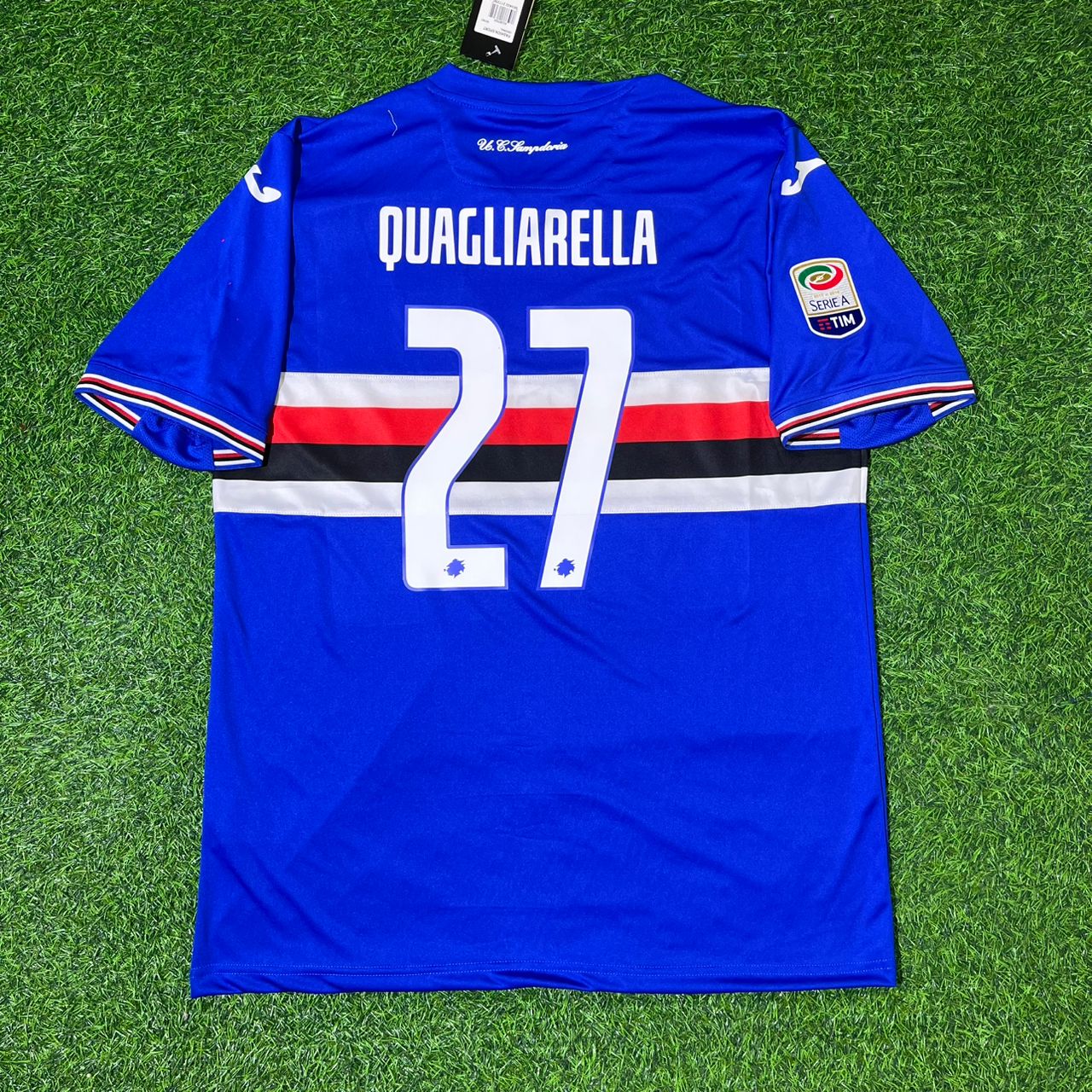 Fabio Quagliarella Sampdoria 2016/2017 Retro Football Jersey Kit