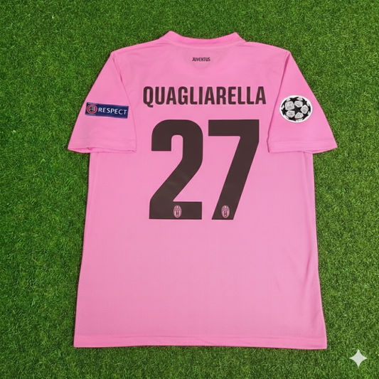 Fabio Quagliarella Juventus Pink 2012 2013 Season Retro Football Jersey