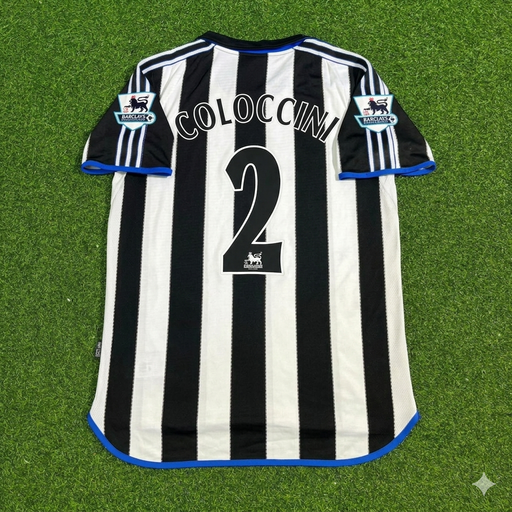 Fabricio Coloccini #2 Newcastle United Retro Football Jersey Kit