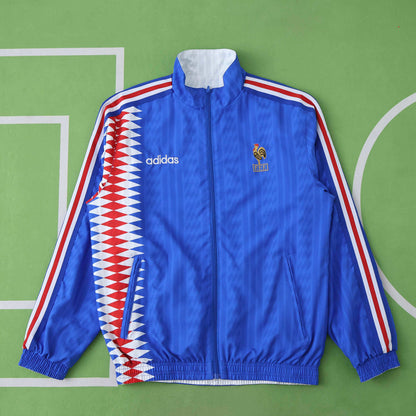 France Blue 1994 Retro Both Sides Windbreaker Jersey