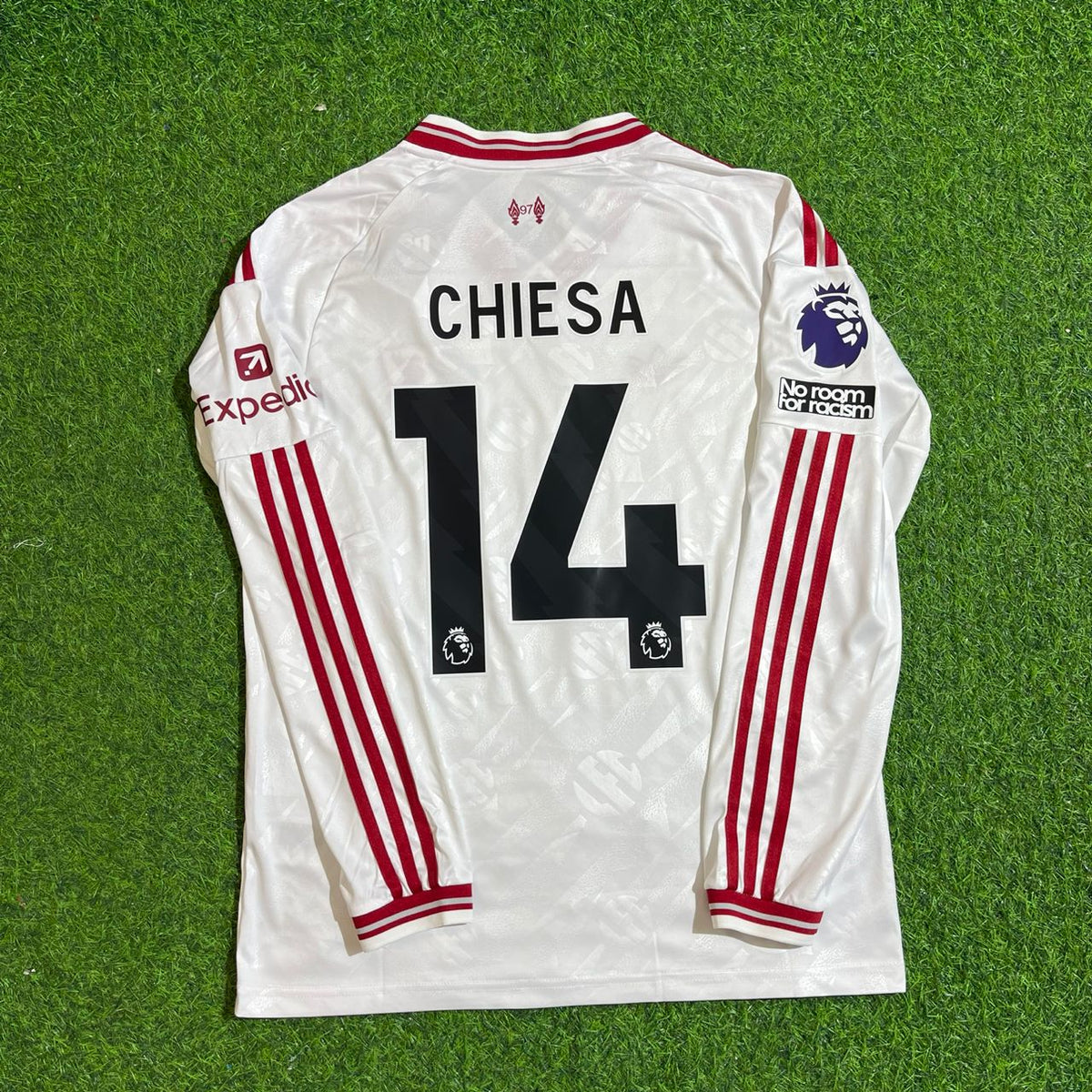Federico Chiesa Liverpool 2027 Long Sleeve Away White Football Jersey