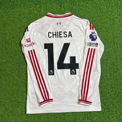 Federico Chiesa Liverpool 2027 Long Sleeve Away White Football Jersey