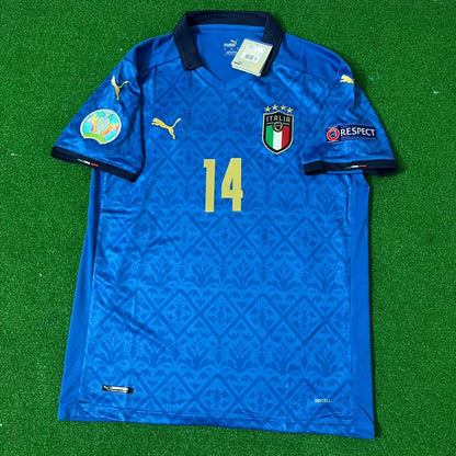 Federico Chiesa - Italy EURO 2020 Final Retro Soccer Football Jersey Kit