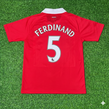 Rio Ferdinand Manchester United 2010/2011 Retro Home Football Jersey Kit