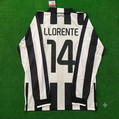 Fernando Llorente #14 Juventus 2014 2015 Retro Long Sleeve Football Jersey
