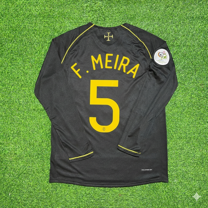 Portugal World Cup 2006 Fernando Meira Long Sleeve Black Retro Football Jersey
