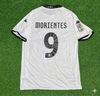 Fernando Morientes #9 Valencia White Retro Football Jersey Kit