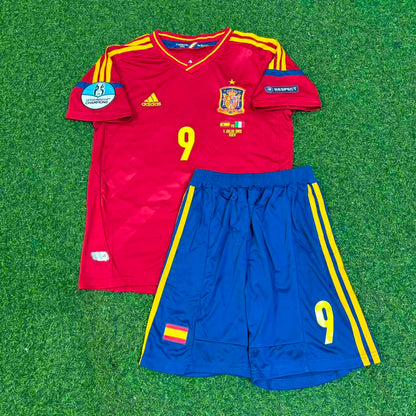 Spain EURO 2012 Fernando Torres Final Retro Kids Football Jersey