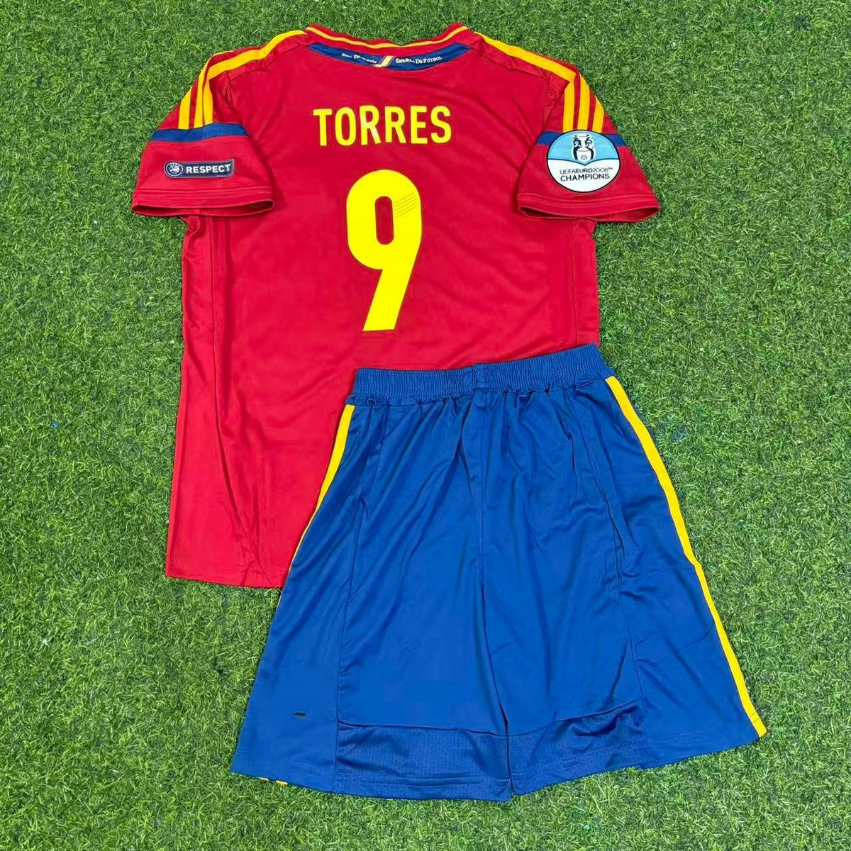 Spain EURO 2012 Fernando Torres Final Retro Kids Football Jersey