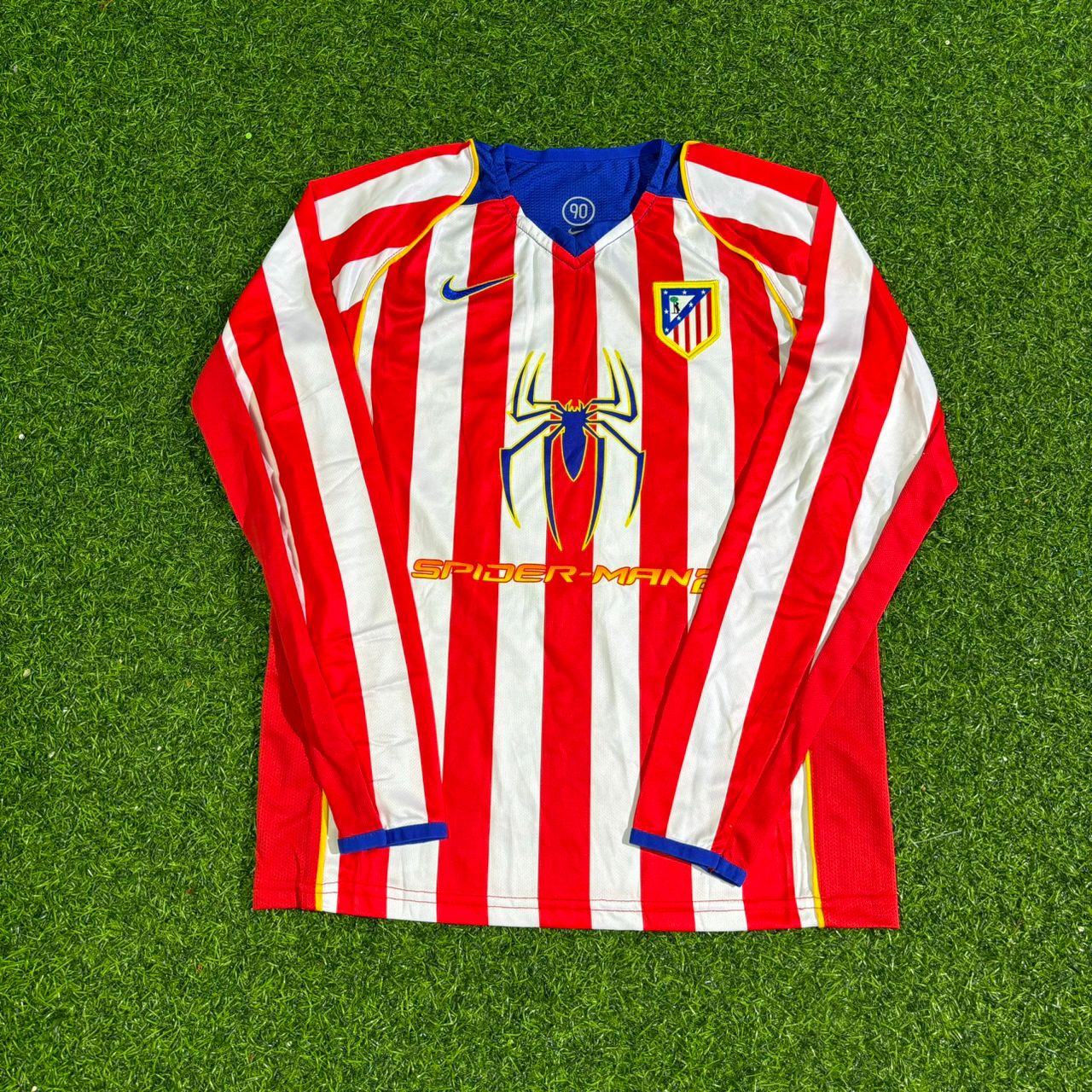 Fernando Torres #9 Atlético Madrid 2004-2005 Spider-Man Long Sleeve Retro Football Jersey Kit
