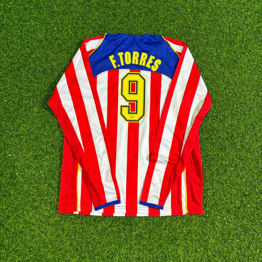 Fernando Torres #9 Atlético Madrid 2004-2005 Spider-Man Long Sleeve Retro Football Jersey Kit