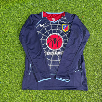 Fernando Torres Atlético Madrid Spider-Man 2003-2004 Long Sleeve Retro Football Jersey Kit