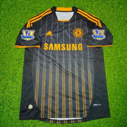 Fernando Torres Chelsea 2010-2011 Black Orange Away Retro Football Jersey Kit